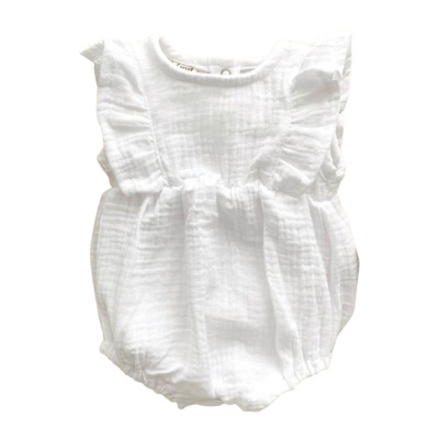 Песочник-боди из муслина Carrot 10002196 белый 01